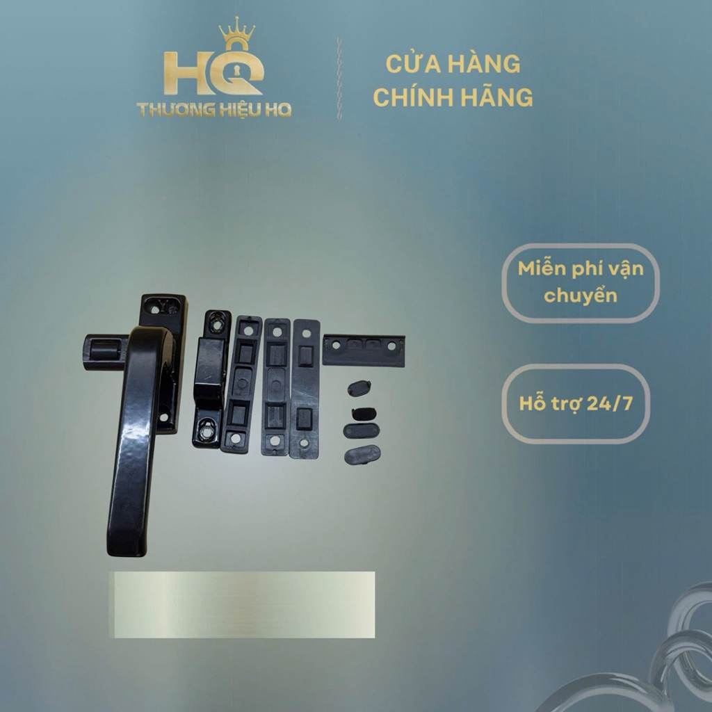 Tay khoá Gạt Cửa Đơn Điểm Màu Đen -HQ101