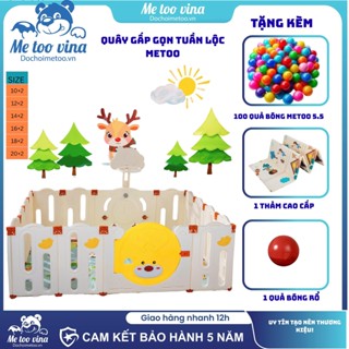 quây cũi nhựa nguyên sinh an toàn cho bé tặng kèm bóng và thảm
