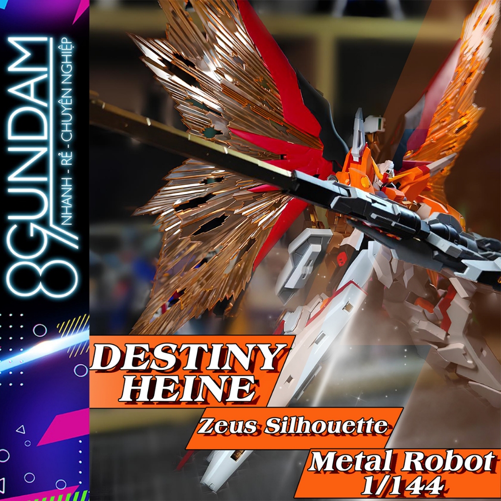 [CÓ SẴN] Mô Hình Lắp Ráp KMR Metal Robot Destiny Heine + Zeus Silhouette (tặng kèm base decal nước v