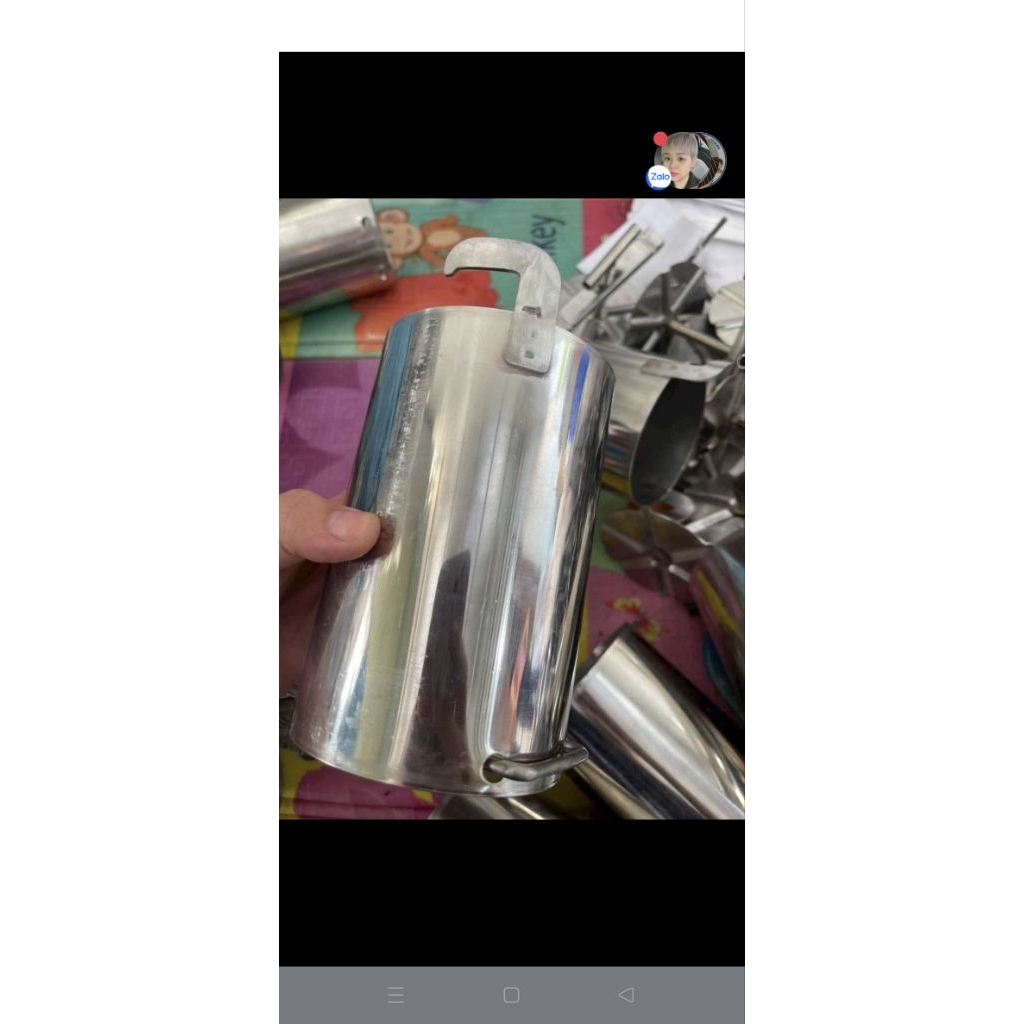 Khuôn Giò Xào Lớn Tròn Inox 430 Có Thanh Vặn Ép Thủy Lực - Khuôn 3kg Dùng Làm Giò Lụa/Giò Xào