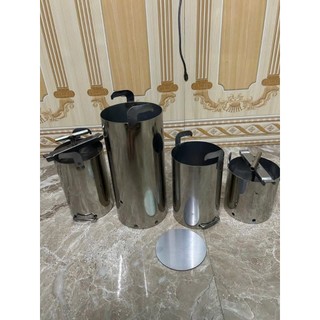 Khuôn Giò Xào Lớn Tròn Inox 430 Có Thanh Vặn Ép Thủy Lực - Khuôn 3kg Dùng Làm Giò Lụa/Giò Xào