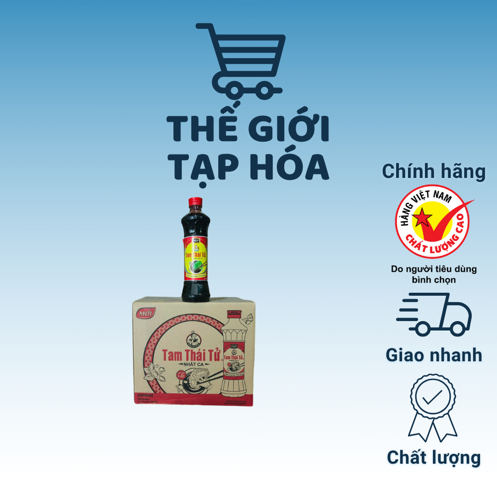 Nước Tương Tam Thái Tử Nhất Ca Thùng 12 Chai 650ml