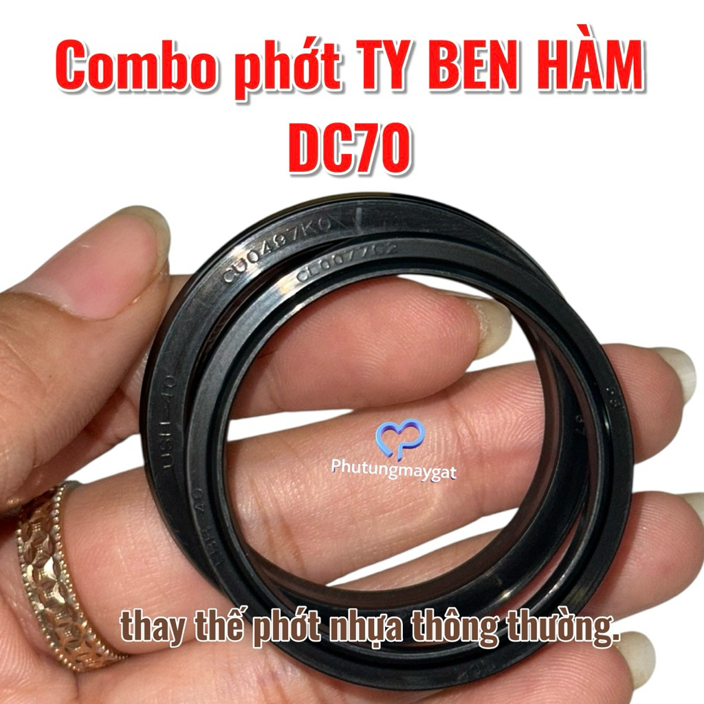 [DC70] Combo phớt TY BEN HÀM DC70 [chắn dầu+ chắn bụi] Bằng CAO SU CHẤT LƯỢNG CAO ”KÍN- BỀN” | phutu