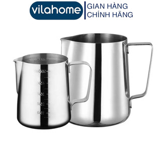Ca Đong Inox Vilahome, Chia Vạch 2 Mặt Dung Tích Chuẩn Dùng Pha Chế Đồ Uống