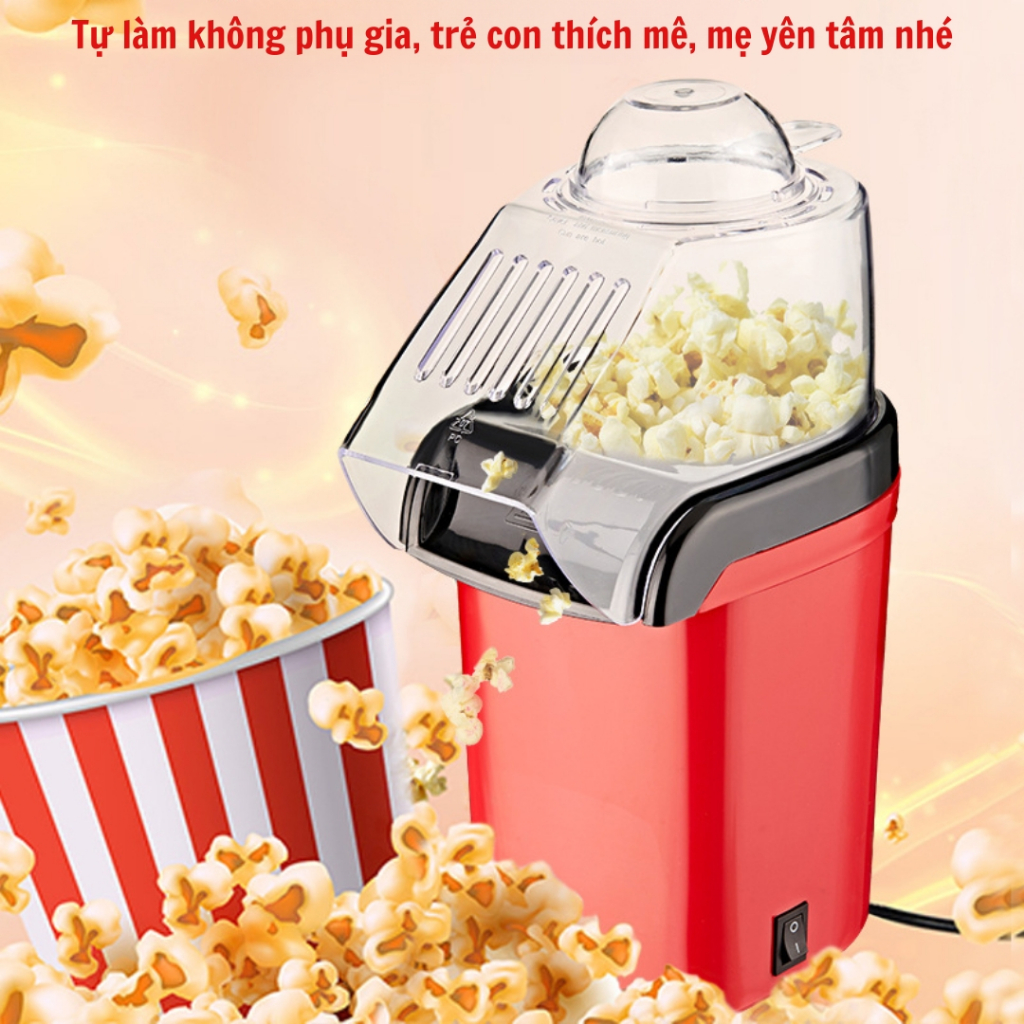 Máy Làm Bỏng Ngô Mini Tại Nhà, Máy Làm Bắp Rang Bơ Điện Nhỏ Gọn, Dễ Dùng, An Toàn Cho Gia Đình