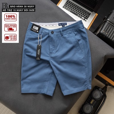 Quần short kaki nam Kunda mềm mịn dày dặn co giãn, form regular fit - Bravery