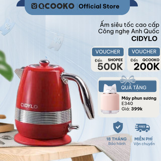  Ấm Đun Nước Siêu Tốc Xiaomi Qcooker 1.7L Phong Cách Retro Cao Cấp Có Hiển Thị Nhiêt Độ Công Suất 1800W 