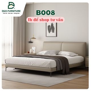   HÀNG ĐẶT TRƯỚC  {Lắp đặt Hà Nội Miễn Phí} Khung Giường Ngủ Bọc Da  Nỉ Phong Cách Hiện Đại Mã B008 