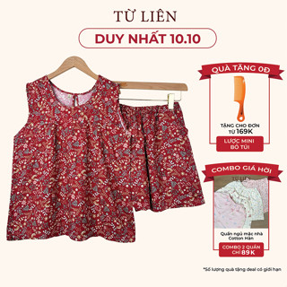 (Màu mới) Đồ bộ đùi Tole xuất khẩu, đồ bộ trung niên cho mẹ TỪ LIÊN vải tole lanh cao cấp - DB001