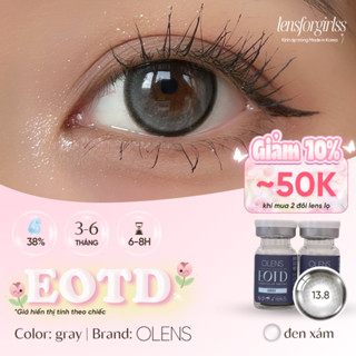 (OLENS) Kính áp tròng sz GIÃN TRÒNG xám đen hiệu ứng filter EOTD GRAY chính hãng KOREA | Lens cận | LENSFORGIRLSS