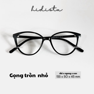 Gọng kính mắt mèo bầu tròn. Dáng kính thanh mảnh siêu nhẹ. Phù hợp tất cả dáng mặt. Hidi Studio Eyewear