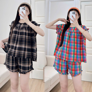 Đồ bộ Tole đùi ngắn tay bèo, đồ bộ lanh 2 da loại 1 dễ thương.