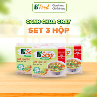 3 Hộp/ 15  Viên Canh Chua Chay Ăn Liền, sấy thăng hoa, thực phẩm tiện lợi nhanh chóng, B' Soup