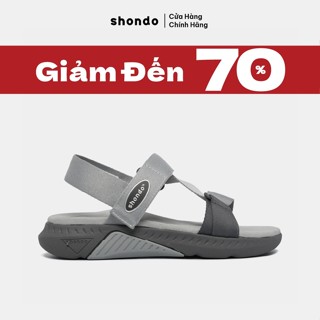 Giày Sandal Nam Nữ F7 Racing Êm Nhẹ Màu Xám Shondo F7R2021