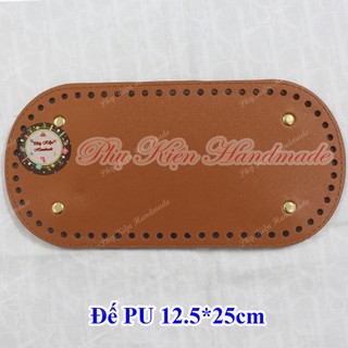 Tấm đế da pu đục lỗ 12,5x25cm