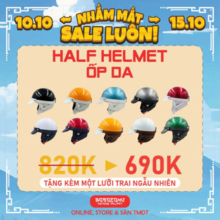 Nón Bảo Hiểm Nửa Đầu Phong Cách Vintage CHÍNH HÃNG NHẬT BẢN.