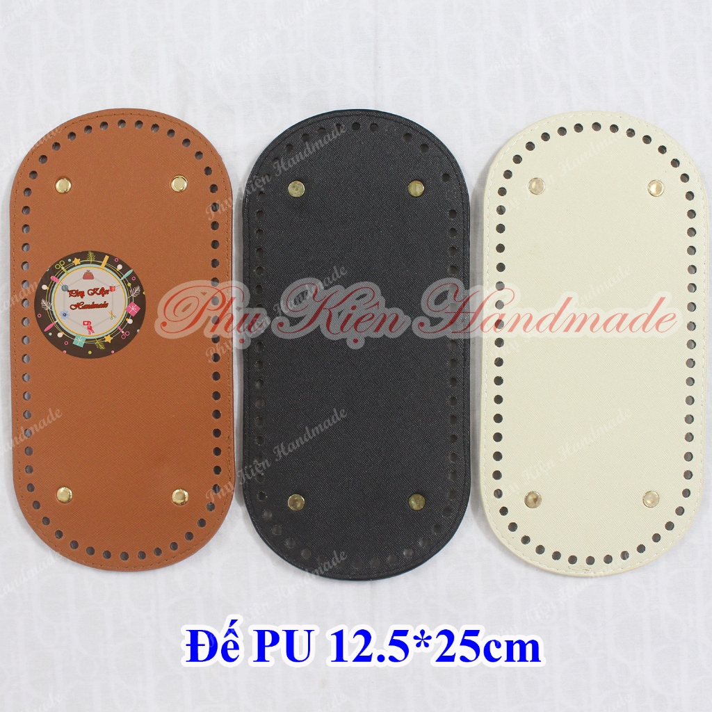 Tấm đế da pu đục lỗ 12,5x25cm