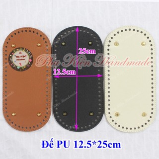Tấm đế da pu đục lỗ 12,5x25cm