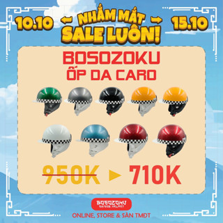 Mũ Bảo Hiểm Nửa Đầu Bosozoku Viền Caro Ốp da Che Tai Phong Cách Nhật Bản - CHÍNH HÃNG NHẬT BẢN.