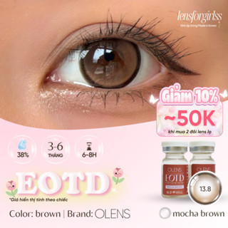 (OLENS) Kính áp tròng sz GIÃN TRÒNG hiệu ứng filter EOTD MOCHA BROWN chính hãng KOREA | Lens cận | LENSFORGIRLSS