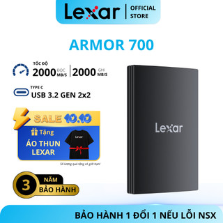  Ổ cứng di động Lexar Armor 700 Portable SSD chống nước chống va đập Tốc độ 2000Mb s Bảo hành 3 năm 