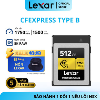Thẻ nhớ CFexpress Type B Lexar Gold 128GB/ 256GB/ 512GB/ 1TB, quay video RAW 8K, tốc độ đọc 1750Mb/s, BH 5 năm