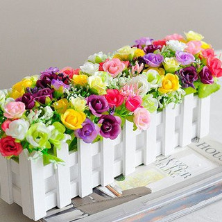  Chùm Hoa Hồng Rose - Hoa Giả Mix Màu Trang Trí Nhà Cửa Lizflower - Hoa nhân tạo vải lụa mềm mại 