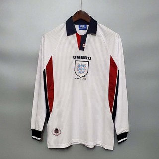   Chỉ Có Áo  Áo Bóng Đá Retro Đội Tuyển Anh Sân Nhà 1998 Dài Tay - Hàng Nhập Khẩu Thái Lan 