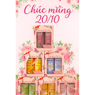  HOẢ TỐC SỈ  SET QUÀ TẶNG 20 11 - Sữa tắm Isana kèm túi giấy siêu đẹp lưu hương 24h siêu thơm quà tặng 300ml 