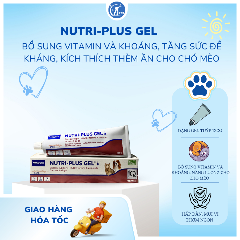 Gel dinh dưỡng Nutri-Plus Gel bổ sung vitamin và khoáng cho chó mèo