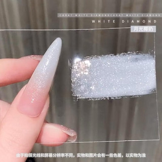  Sơn Gel Nhũ Gạo Trắng mix hạt tím bling Via 15Ml Trắng Bông Tuyết Đặc Siêu Bóng Bền - Phụ kiện nail Hoàng Ka 