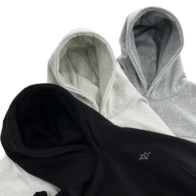 YC1996 - Áo Hoodie Nỉ Bông Trơn Basic Đơn Giản Thêu Logo Trước Ngực ( 3 Màu ) Local Brand Unisex | BigBuy360 - bigbuy360.vn