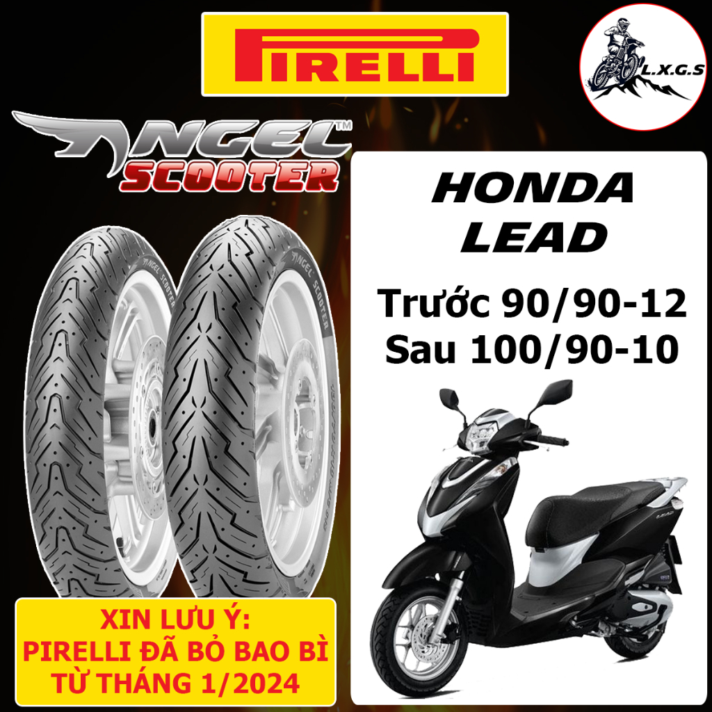 (Pirelli cho LEAD) Vỏ lốp xe Pirelli Angel Scooter cho LEAD, size 90/90-12 và 100/90-10