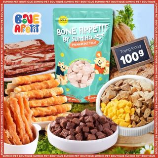  Bánh thưởng dinh dưỡng chó Bone Appetit  gói 100gr Net 60g  snack ăn vặt dinh dưỡng cho thú cưng 