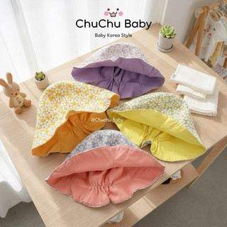  Mũ tai bèo cho bé mũ bucket 2 mặt hoa và trơn cho bé gái từ 6 tháng - 20 tháng - Chuchu Baby 