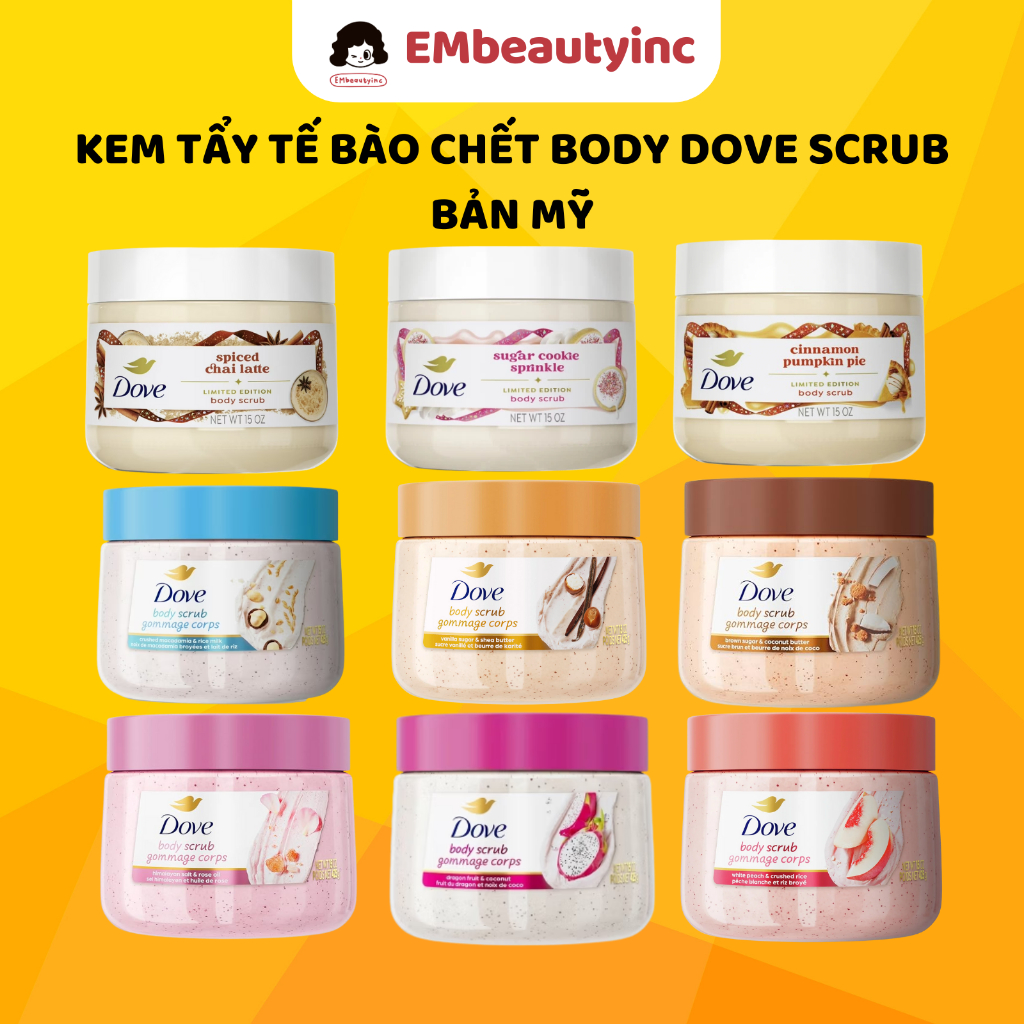Kem tẩy tế bào chết cho body Dove bản Mỹ 15oz 425g