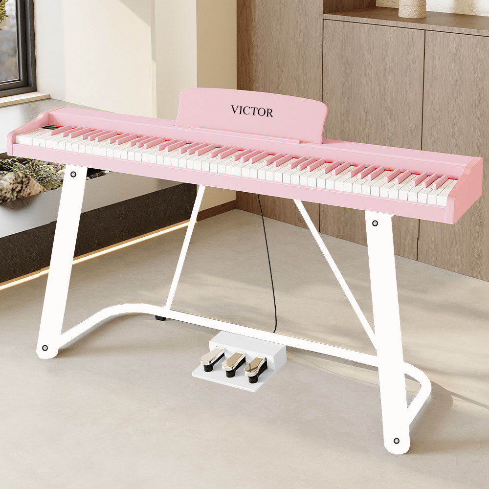 [CHÍNH HÃNG] ĐÀN PIANO ĐIỆN VICTOR PINK VT02 TẶNG FULL PHỤ KIỆN + KHOÁ HỌC ONLINE