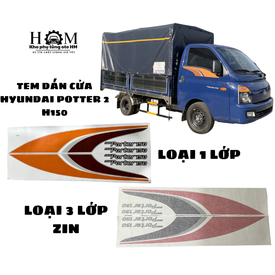 Tem dán xe tải Hyundai Porter 150 Thành Công. Tem Huynhdai Porter 150, NEW PORTER 150
