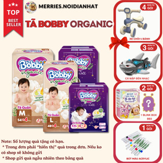 [MẪU MỚI] Tã quần BOBBY ORGANIC Size M/L/XL/XXL  Siêu Mỏng, Cotton Hữu Cơ, Thoáng Khí, Chống Tràn, Dịu Nhẹ Cho Bé