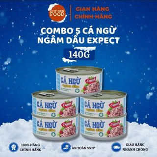  Combo 5 Hộp Cá Ngừ Ngâm Dầu Expect 140g 98g 