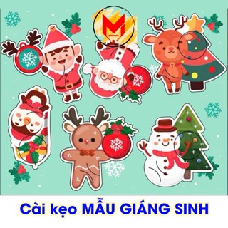  SET 100 Cài Kẹo Giấy Bọc Thẻ Cài Kẹo Mút Họa Tiết Halloween Xmas Noel Giáng Sinh Làm Quà Tặng MILCA 