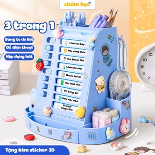  Bảng to do list cho bé kiêm hộp đựng bút xoay 360 độ chất liệu nhựa cao cấp phù hợp với học sinh - Chăm Học Store 