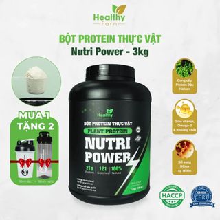   Chính Hãng  Bột Protein Thực Vật Nutri Power 3kg – Pha Uống Mỗi Ngày – Healthy Farm 