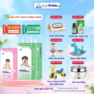 Bỉm Goldgi X5 Nhật Bản Cho Bé Siêu Mỏng, Thấm Hút Tốt, Chống Hăm. Đủ Size Dán/Quần NB92/S84/M66/L56-M60/L48/XL44.