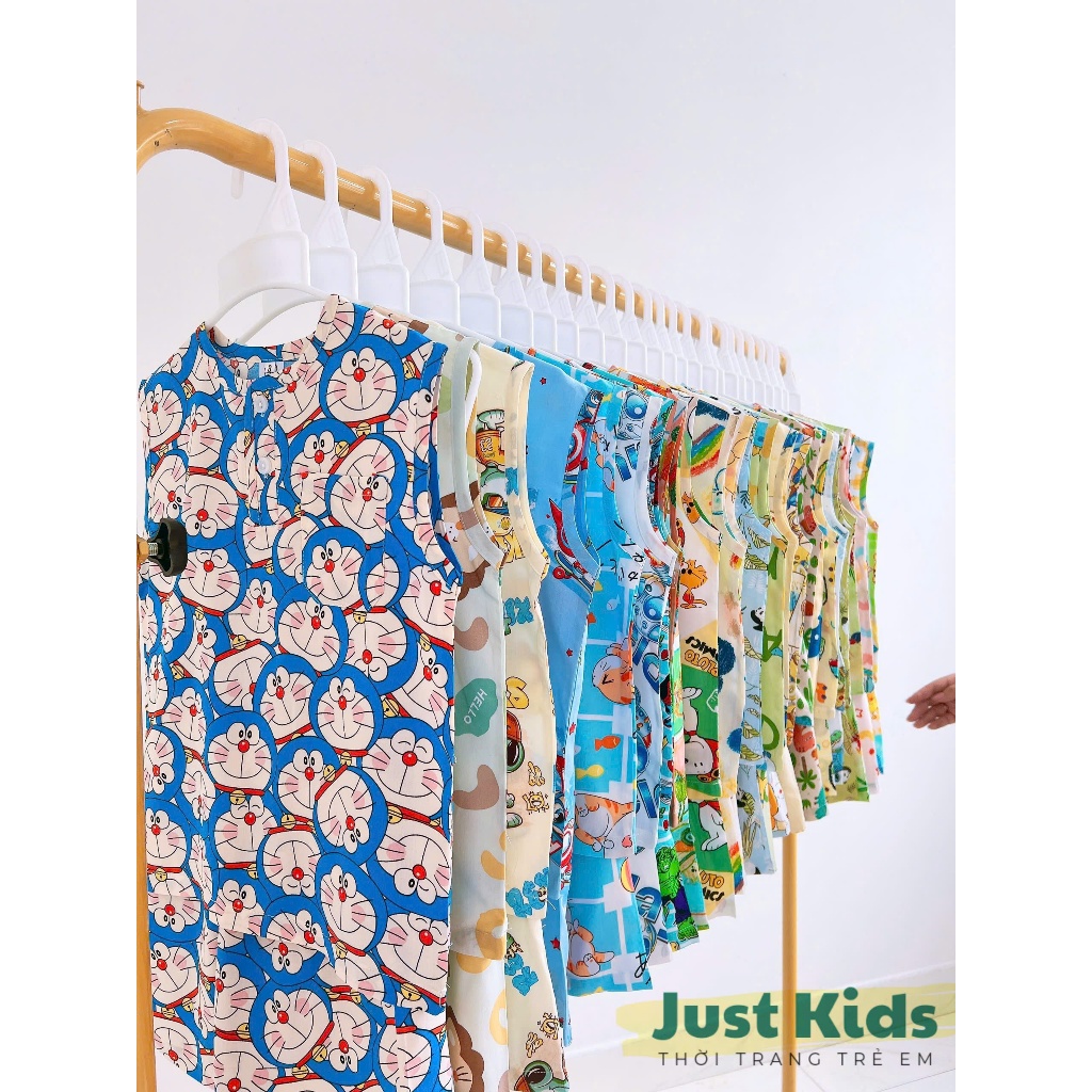 [12-14Kg] Bộ Tole Sát Nách Bé Trai Size 3 - Chất Tole 2 Da Loại 1 Mềm Mịn - Hàng Thiết Kế, May Đẹp