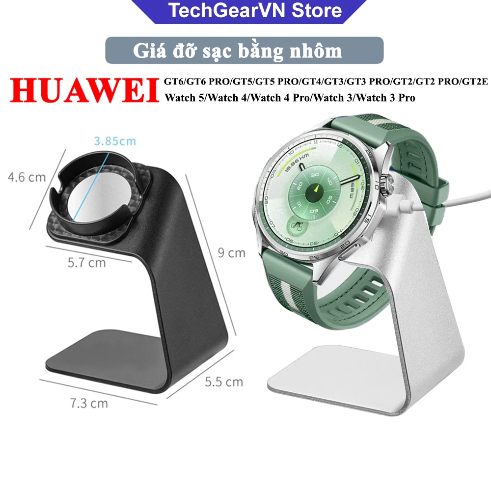 Giá đỡ sạc băng nhôm Huawei Watch GT6/Watch 5/GT5/GT4/GT3/GT3 PRO/ GT2 PRO/WATCH 3/WATCH 3 PRO