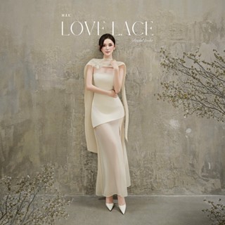 Dari Dress | Váy nữ cup ngực text chun hàn phối voan tơ H.I.U Fashion | đầm xẻ dáng dài sang trọng cao cấp HIU design