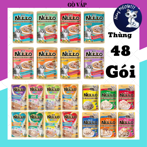 [Thùng 48 Gói] Pate Nekko Pate Dinh Dưỡng Cho Mèo