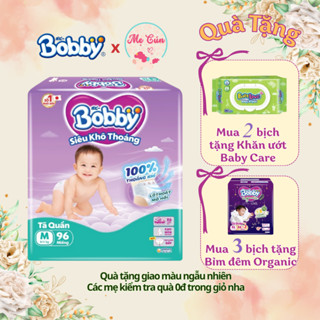 Tã quần Bobby Ultra Mẫu mới Siêu khô thoáng M96/L88/XL76/XXL70 cho bé thoải mái cả ngày