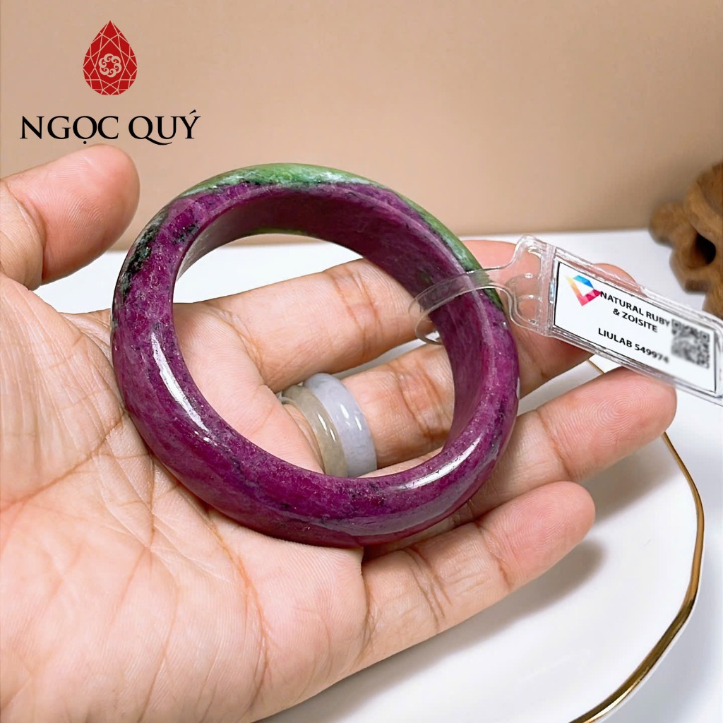 Vòng Ruby nam phi nguyên khối tự nhiên bản hẹ ni 52-56 ( kèm kiểm định Liulab) - Ngọc Quý
